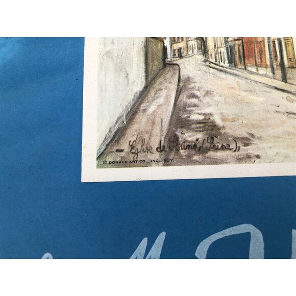 Vintage Art Prints MONTMARTRE SCENES By Utrillo Set of 4 - Picture 2 of 10